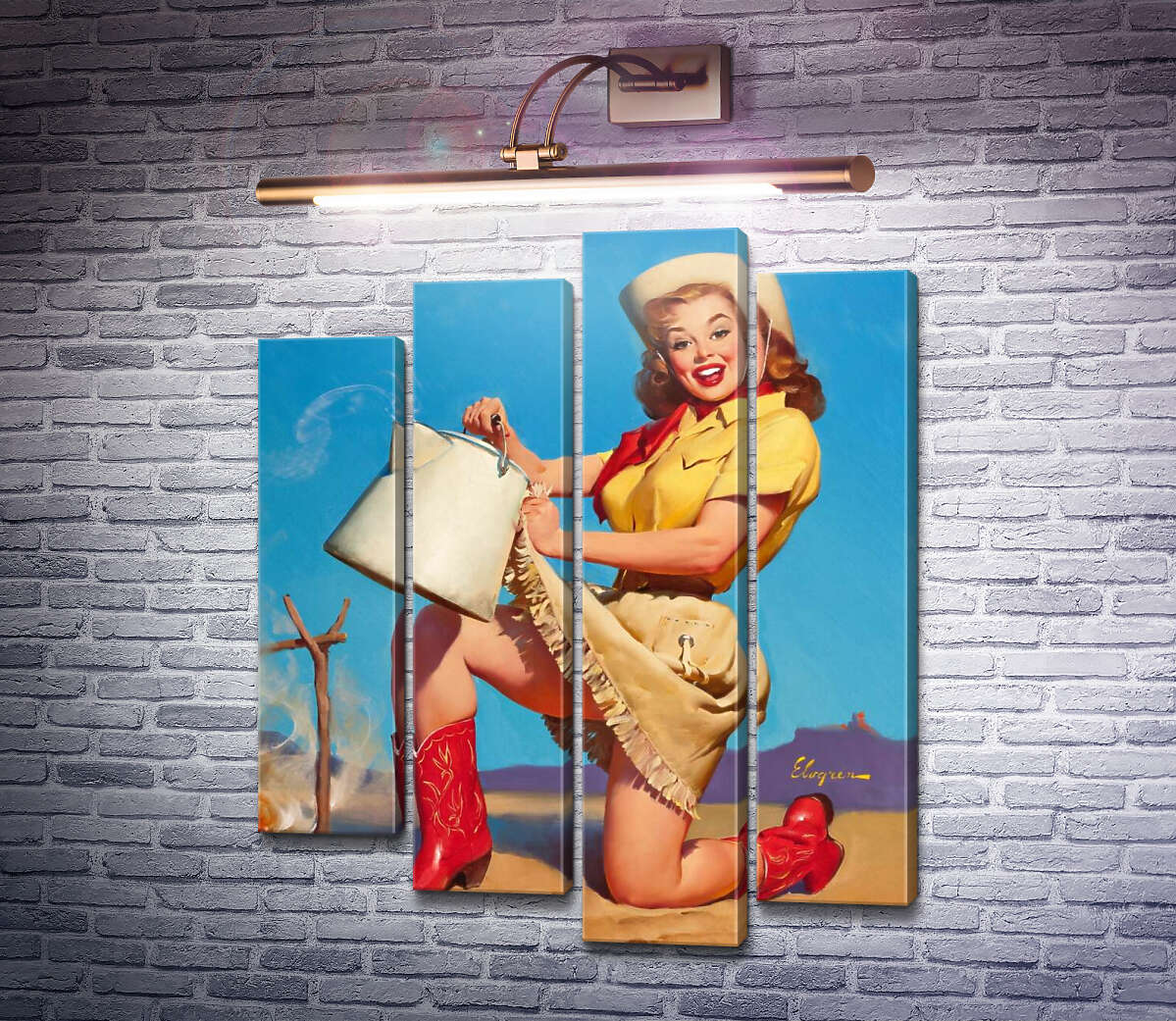 Модульная картина Вершина сервиса (Модуль №3) Джил Элвгрен (Gil Elvgren) Модульная картина Вершина сервиса (Модуль №3) Джил Элвгрен (Gil Elvgren)