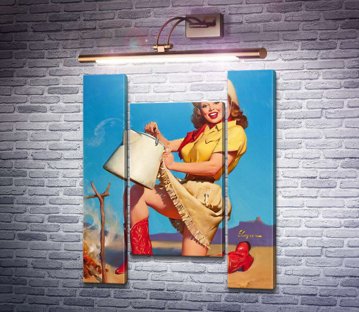Модульна картина Вершина сервісу (Модуль №11) Джил Елвгрен (Gil Elvgren)