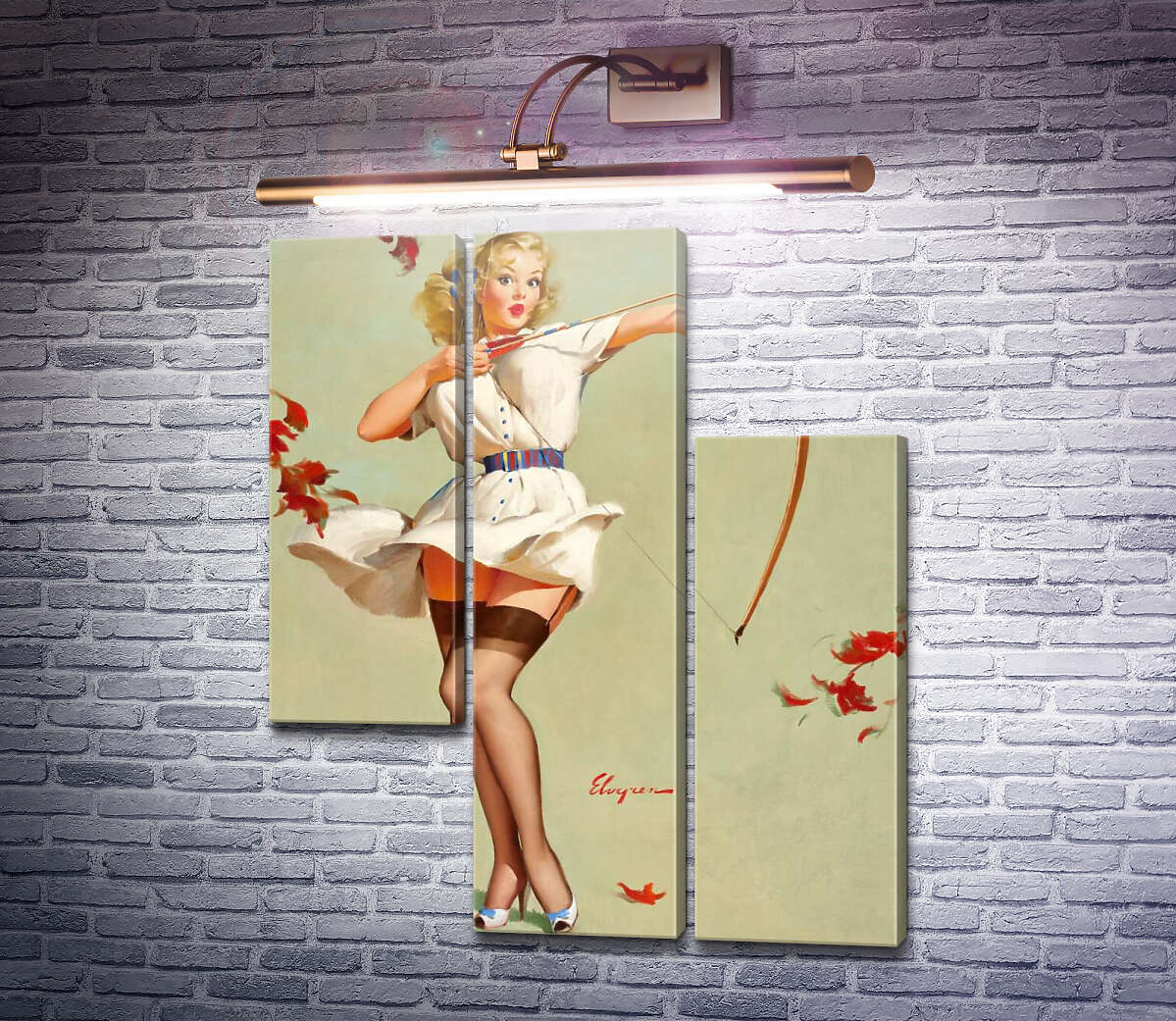 Модульна картина Приціл вгору (Модуль №13) Джил Елвгрен (Gil Elvgren) Модульна картина Приціл вгору (Модуль №13) Джил Елвгрен (Gil Elvgren)