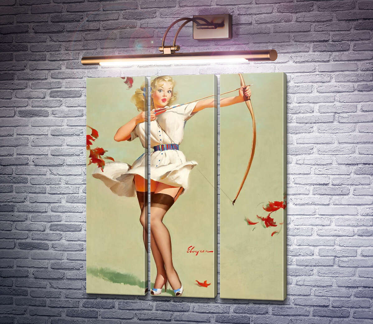 Модульная картина Прицел вверх (Модуль №2) Джил Элвгрен (Gil Elvgren) Модульная картина Прицел вверх (Модуль №2) Джил Элвгрен (Gil Elvgren)