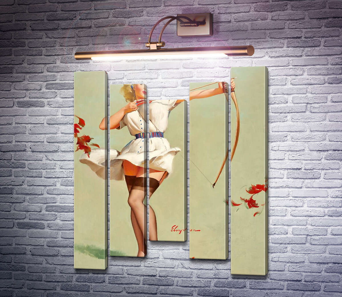 Модульна картина Приціл вгору (Модуль №27) Джил Елвгрен (Gil Elvgren)