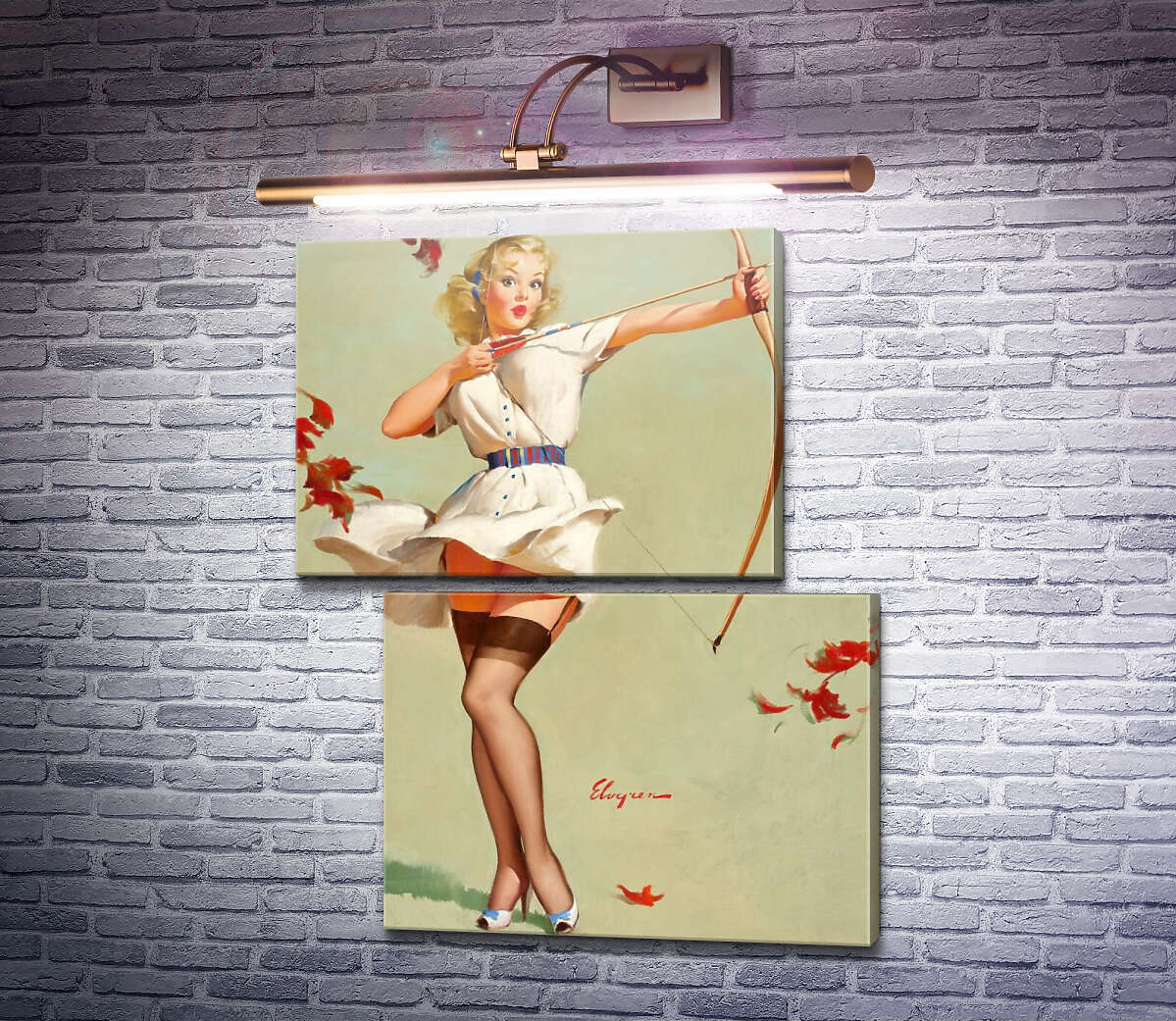 Модульная картина Прицел вверх (Модуль №8) Джил Элвгрен (Gil Elvgren) Модульная картина Прицел вверх (Модуль №8) Джил Элвгрен (Gil Elvgren)