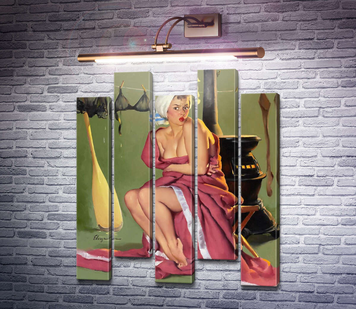 Модульна картина Вкутавшись в ковдру (Модуль №30) Джил Елвгрен (Gil Elvgren) Модульна картина Вкутавшись в ковдру (Модуль №30) Джил Елвгрен (Gil Elvgren)