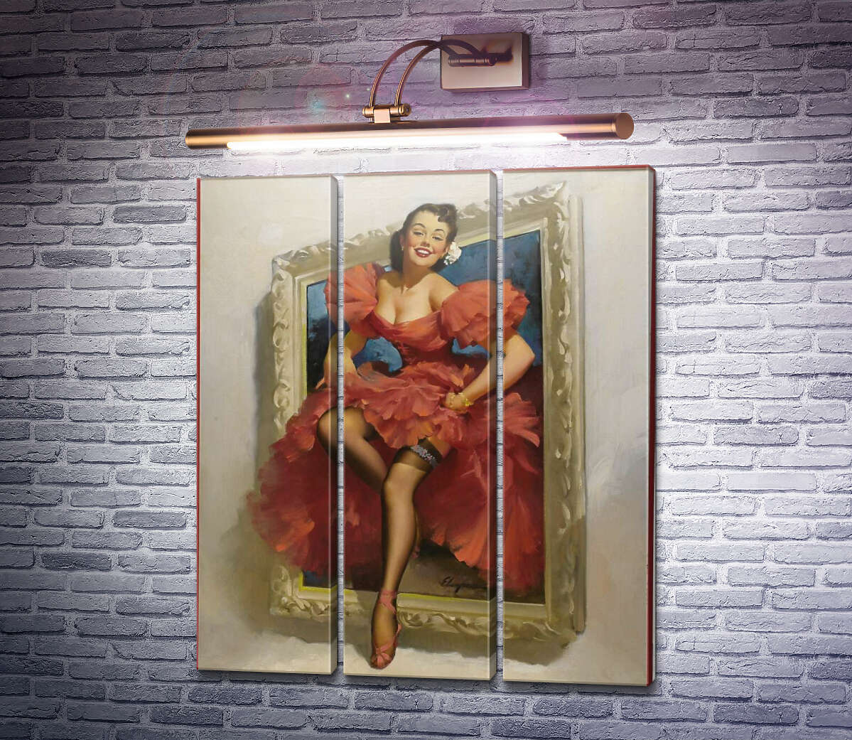 Модульная картина Появление из картины (Модуль №2) Джил Элвгрен (Gil Elvgren) Модульная картина Появление из картины (Модуль №2) Джил Элвгрен (Gil Elvgren)