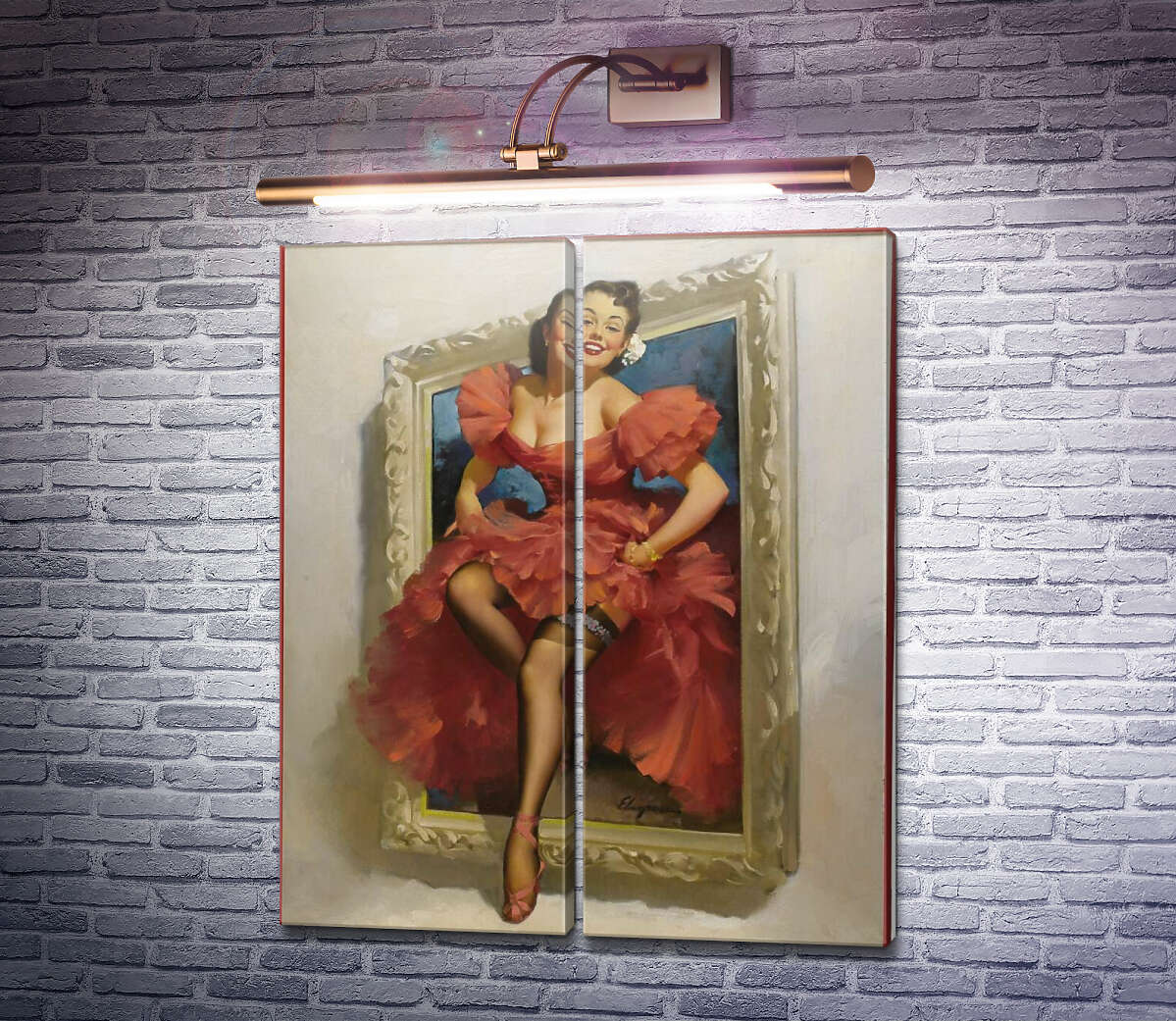 Модульна картина Поява з картини (Модуль №6) Джил Елвгрен (Gil Elvgren) Модульна картина Поява з картини (Модуль №6) Джил Елвгрен (Gil Elvgren)