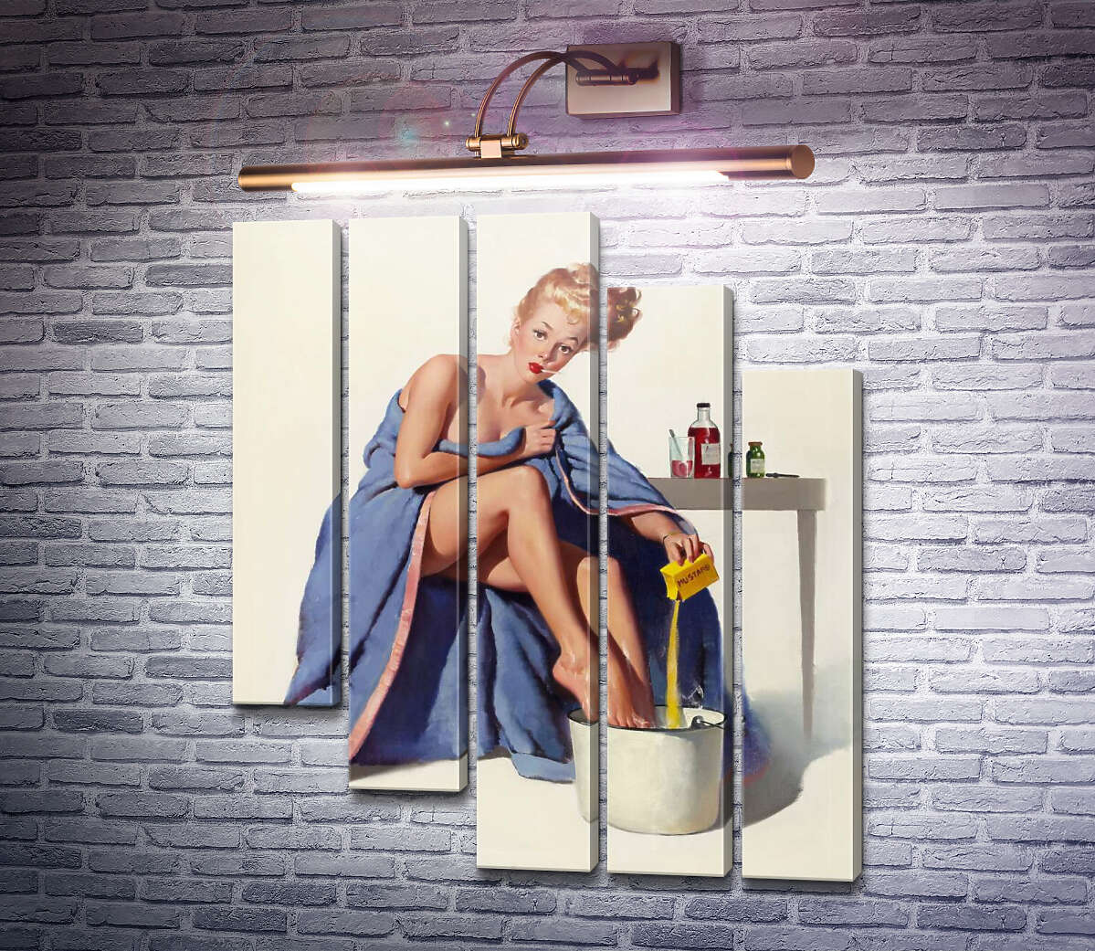 Модульная картина Простуда (Модуль №28) Джил Элвгрен (Gil Elvgren)