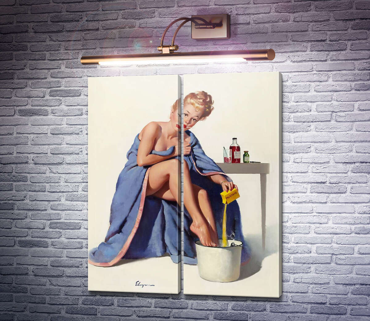 Модульна картина Застуда (Модуль №6) Джил Елвгрен (Gil Elvgren)