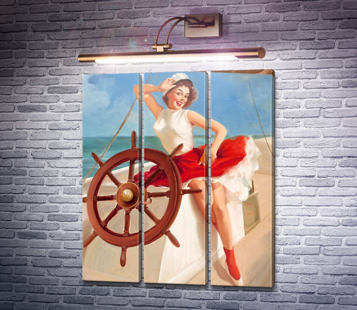 Модульна картина Морячка (Модуль №2) Джил Елвгрен (Gil Elvgren)