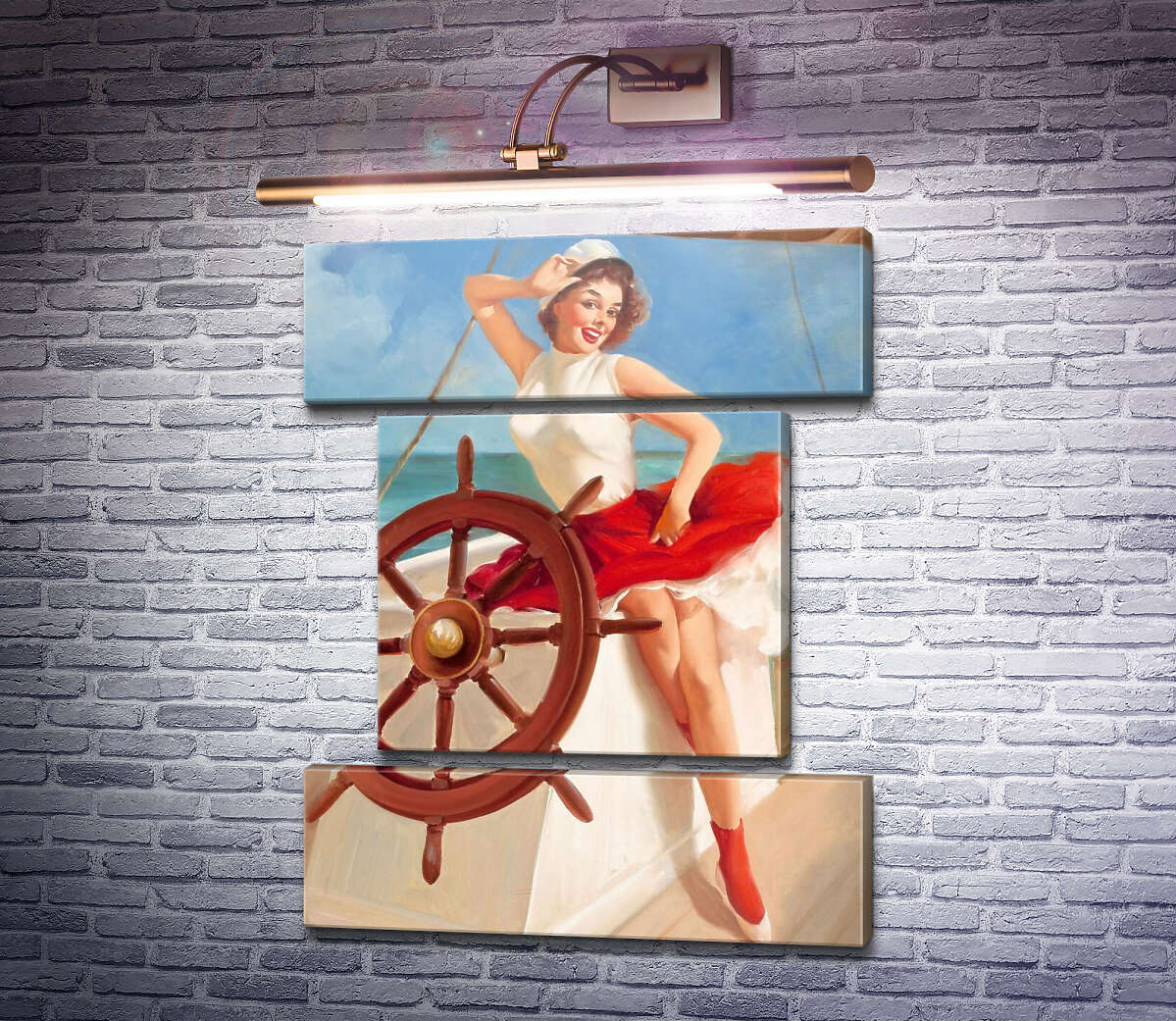 Модульная картина Морячка (Модуль №18) Джил Элвгрен (Gil Elvgren)