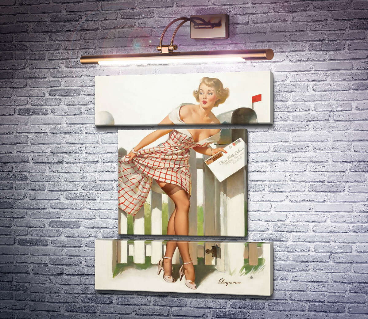 Модульная картина Неудача мисс Сильвании (Модуль №18) Джил Элвгрен (Gil Elvgren)