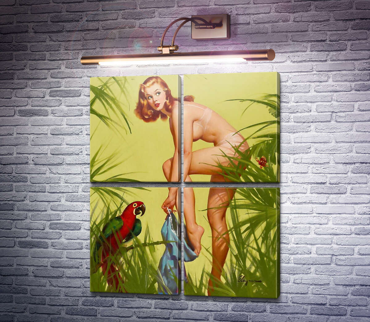 Модульная картина Обнаженная натура (Модуль №25) Джил Элвгрен (Gil Elvgren)