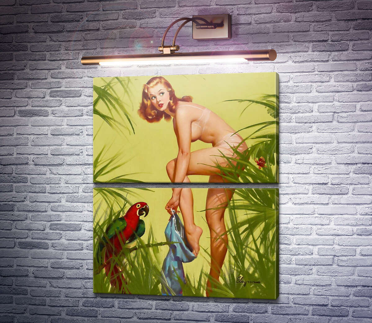Модульна картина Оголена натура (Модуль №7) Джил Елвгрен (Gil Elvgren)