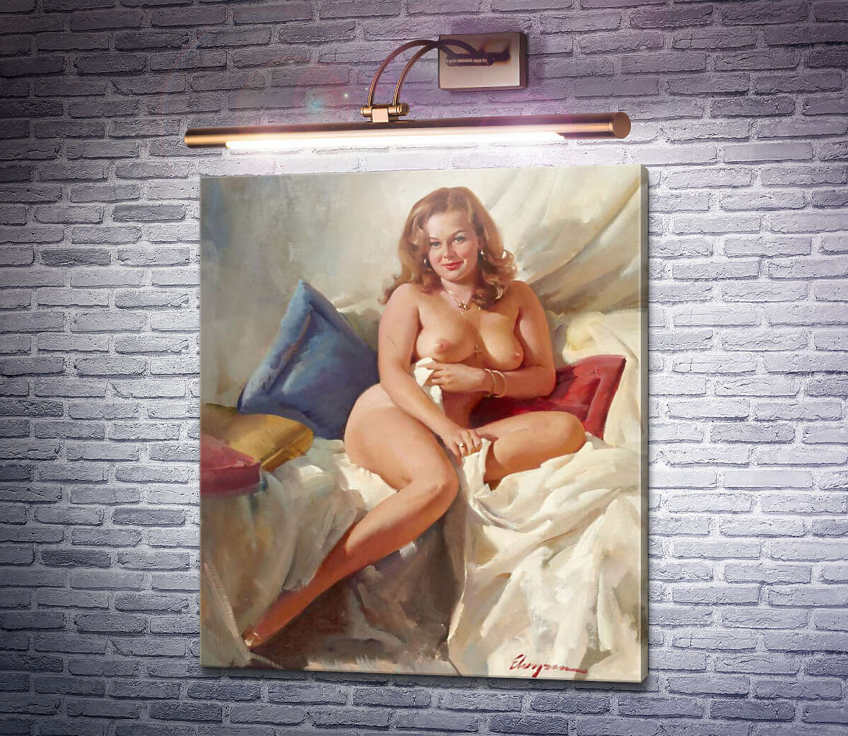 Картина Портрет оголеної жінки Джил Елвгрен (Gil Elvgren)