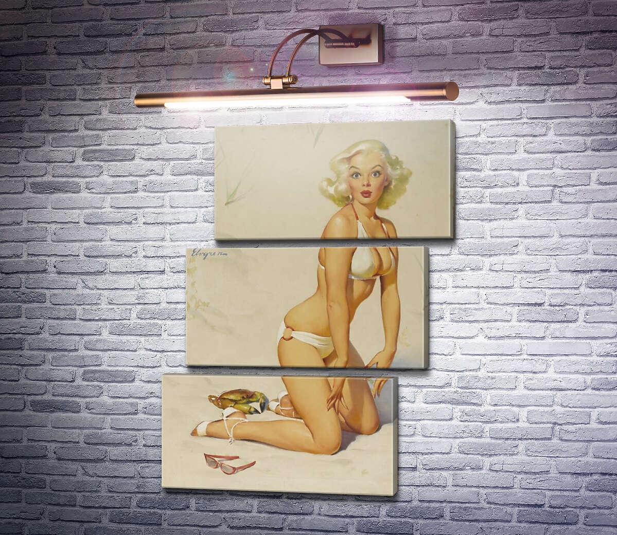 Модульна картина Тривога (Модуль №17) Джил Елвгрен (Gil Elvgren)