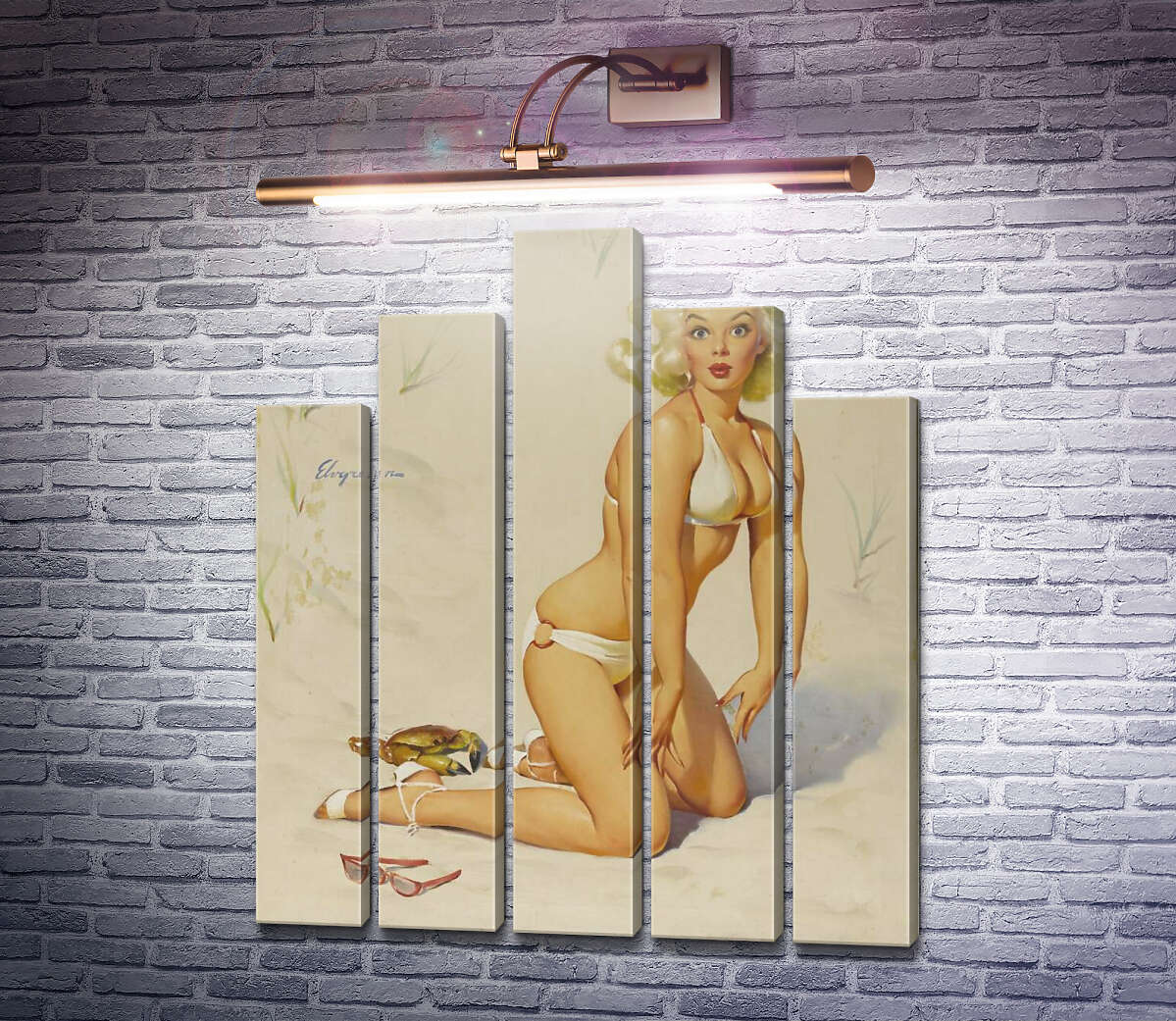 Модульна картина Тривога (Модуль №29) Джил Елвгрен (Gil Elvgren)
