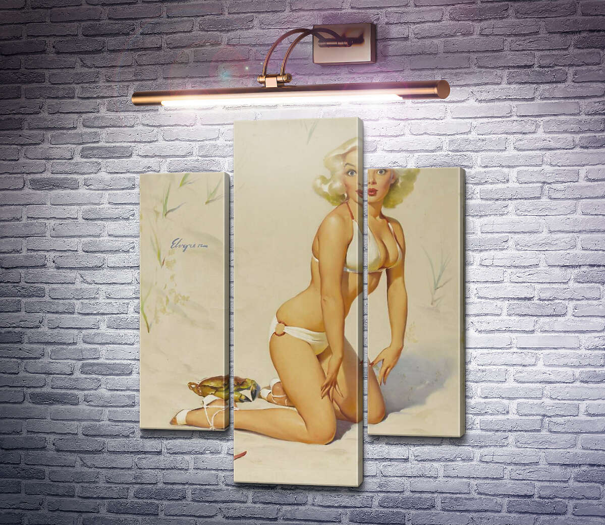 Модульна картина Тривога (Модуль №10) Джил Елвгрен (Gil Elvgren)