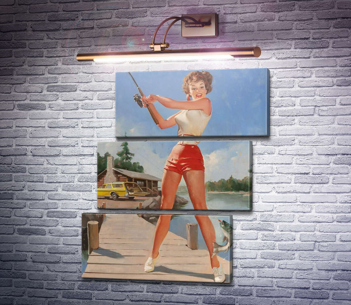Модульная картина Хороший улов (Модуль №17) Джил Элвгрен (Gil Elvgren) Модульная картина Хороший улов (Модуль №17) Джил Элвгрен (Gil Elvgren)