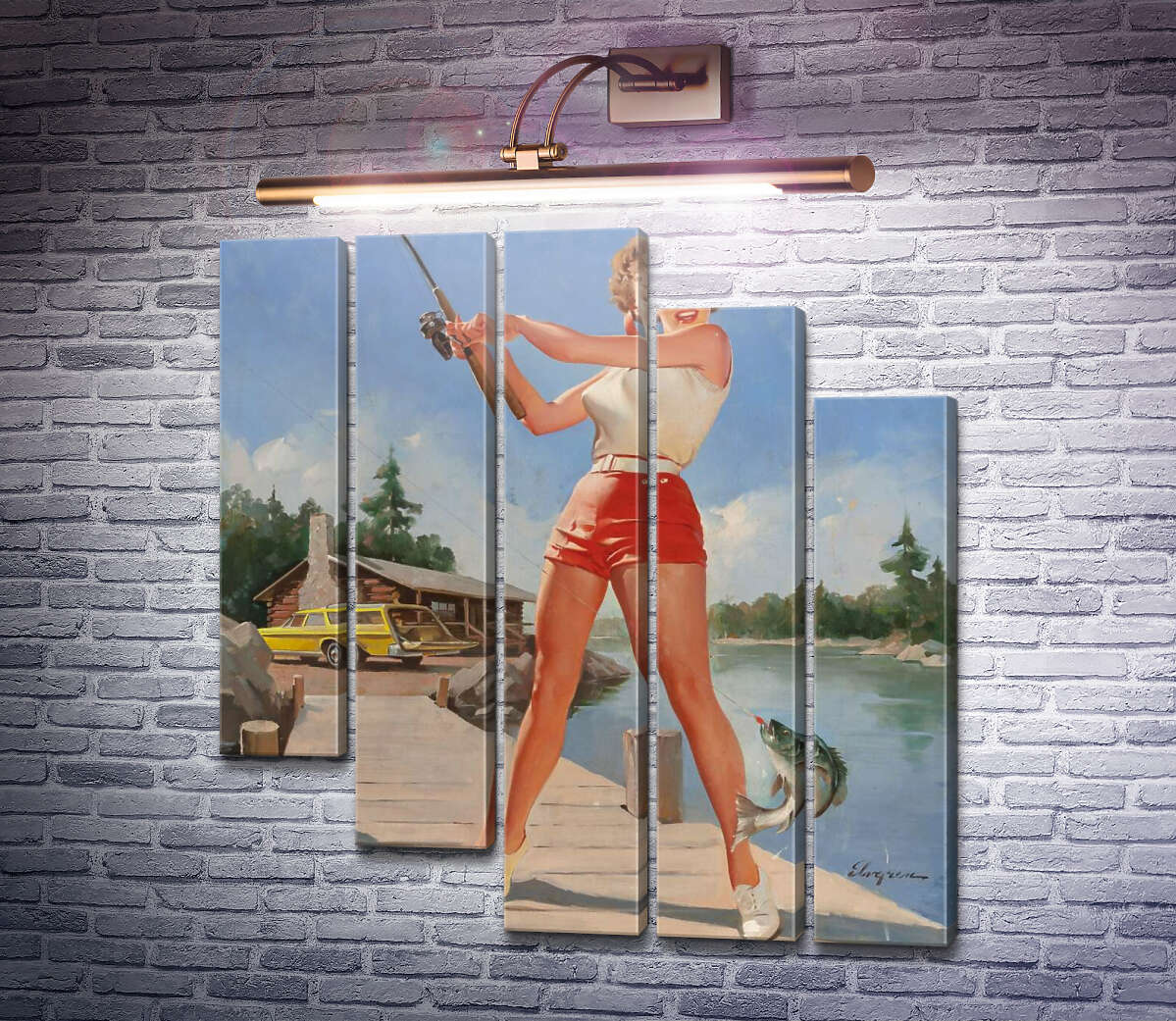 Модульна картина Хороший улов (Модуль №28) Джил Елвгрен (Gil Elvgren) Модульна картина Хороший улов (Модуль №28) Джил Елвгрен (Gil Elvgren)