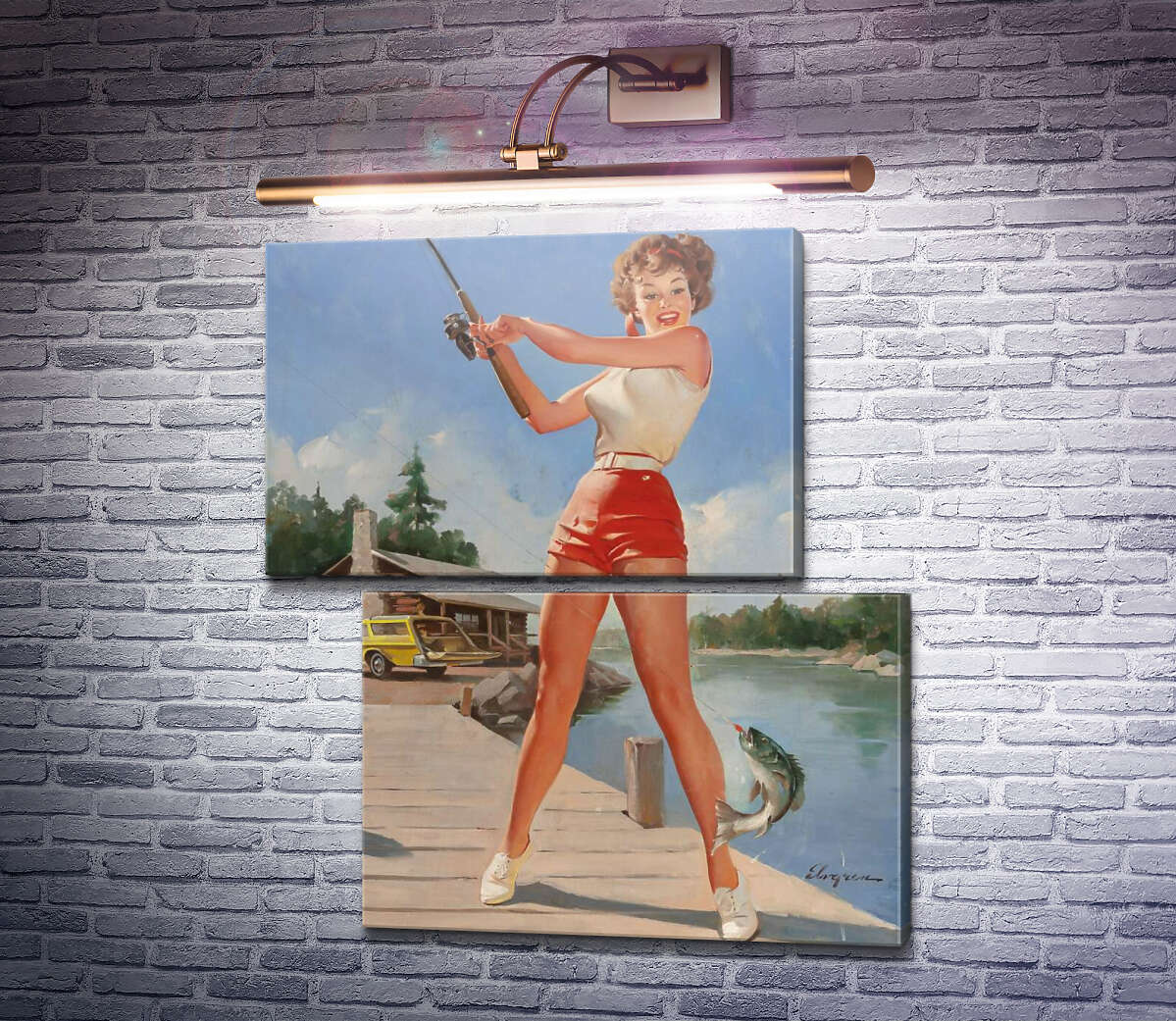 Модульна картина Хороший улов (Модуль №8) Джил Елвгрен (Gil Elvgren) Модульна картина Хороший улов (Модуль №8) Джил Елвгрен (Gil Elvgren)