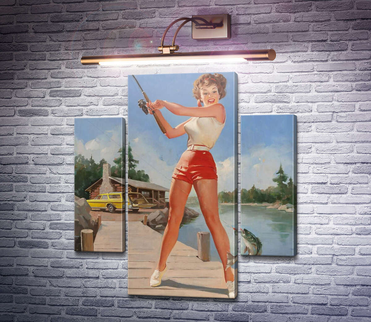 Модульна картина Хороший улов (Модуль №5) Джил Елвгрен (Gil Elvgren) Модульна картина Хороший улов (Модуль №5) Джил Елвгрен (Gil Elvgren)