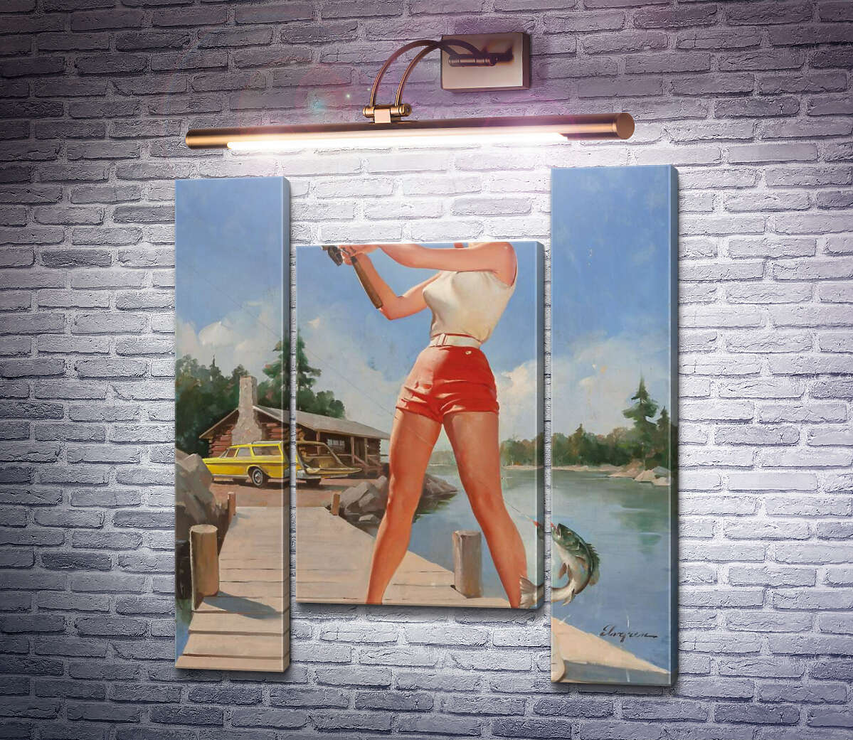 Модульна картина Хороший улов (Модуль №11) Джил Елвгрен (Gil Elvgren) Модульна картина Хороший улов (Модуль №11) Джил Елвгрен (Gil Elvgren)