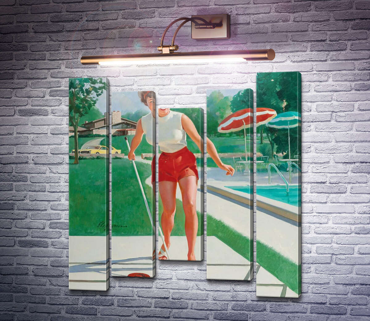 Модульная картина Игра в шаффлборд (Модуль №27) Джил Элвгрен (Gil Elvgren) Модульная картина Игра в шаффлборд (Модуль №27) Джил Элвгрен (Gil Elvgren)