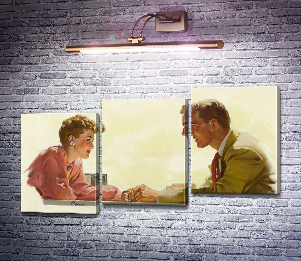 Модульна картина Побачення (Модуль №14) Джил Елвгрен (Gil Elvgren)