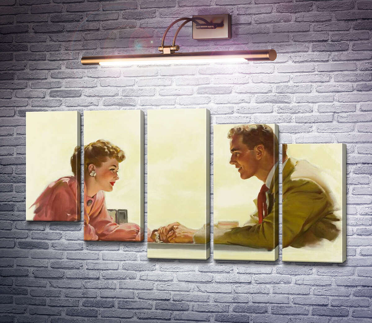 Модульная картина Свидание (Модуль №28) Джил Элвгрен (Gil Elvgren)