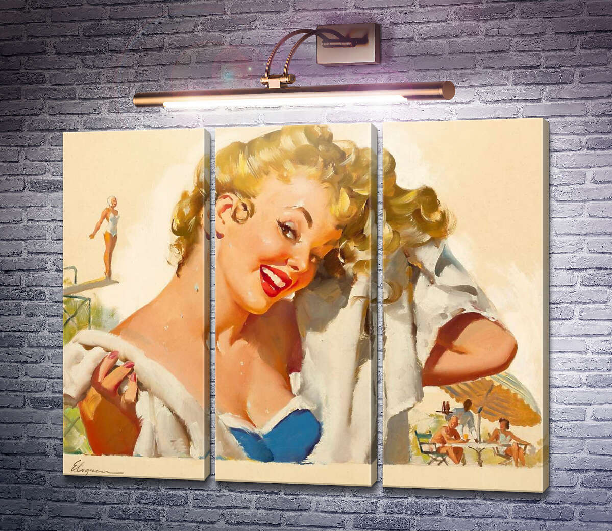 Модульна картина Розваги в басейні (Модуль №2) Джил Елвгрен (Gil Elvgren) Модульна картина Розваги в басейні (Модуль №2) Джил Елвгрен (Gil Elvgren)