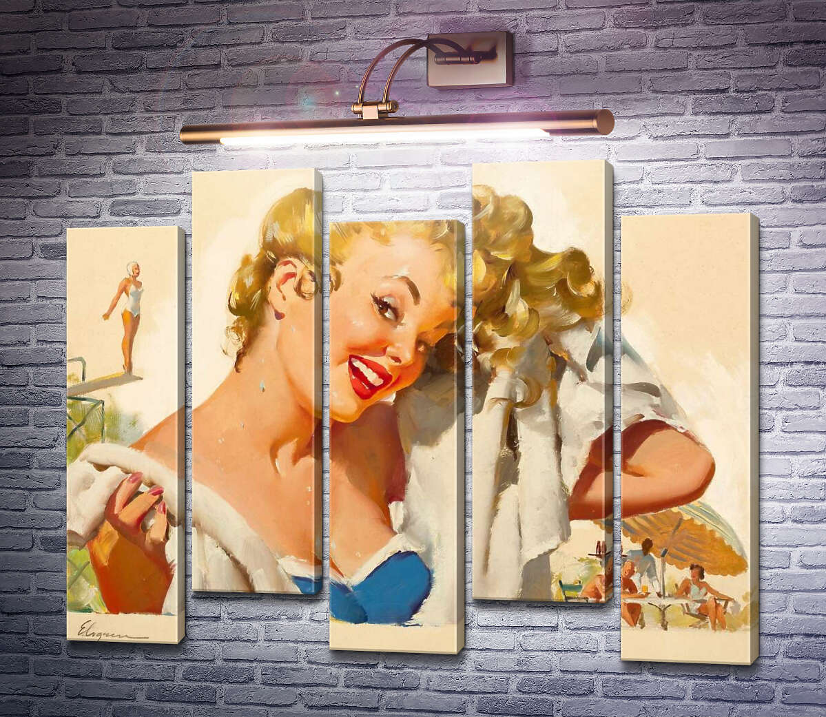 Модульна картина Розваги в басейні (Модуль №30) Джил Елвгрен (Gil Elvgren) Модульна картина Розваги в басейні (Модуль №30) Джил Елвгрен (Gil Elvgren)