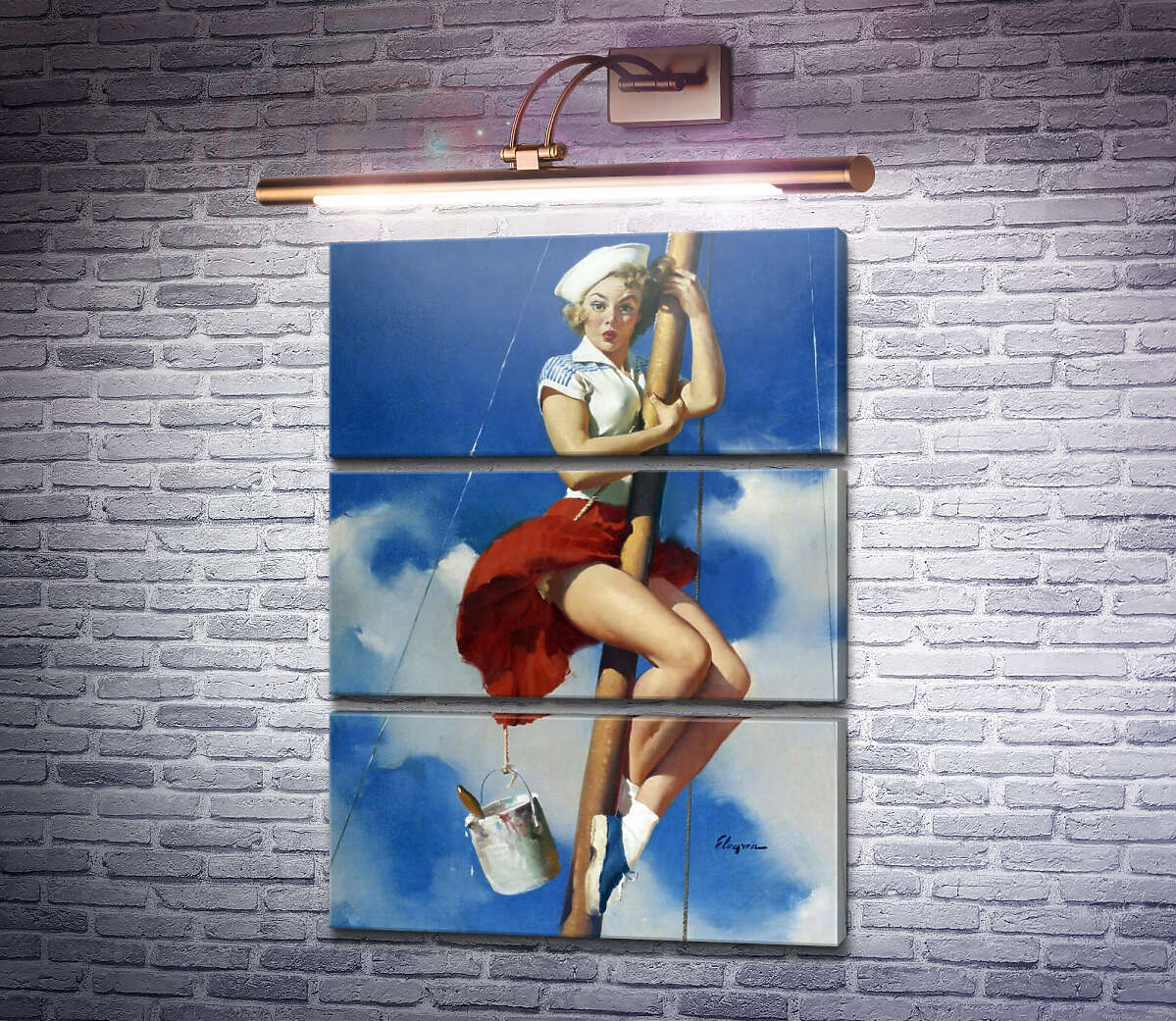 Модульна картина Милашка на щоглі (Модуль №15) Джил Елвгрен (Gil Elvgren) Модульна картина Милашка на щоглі (Модуль №15) Джил Елвгрен (Gil Elvgren)