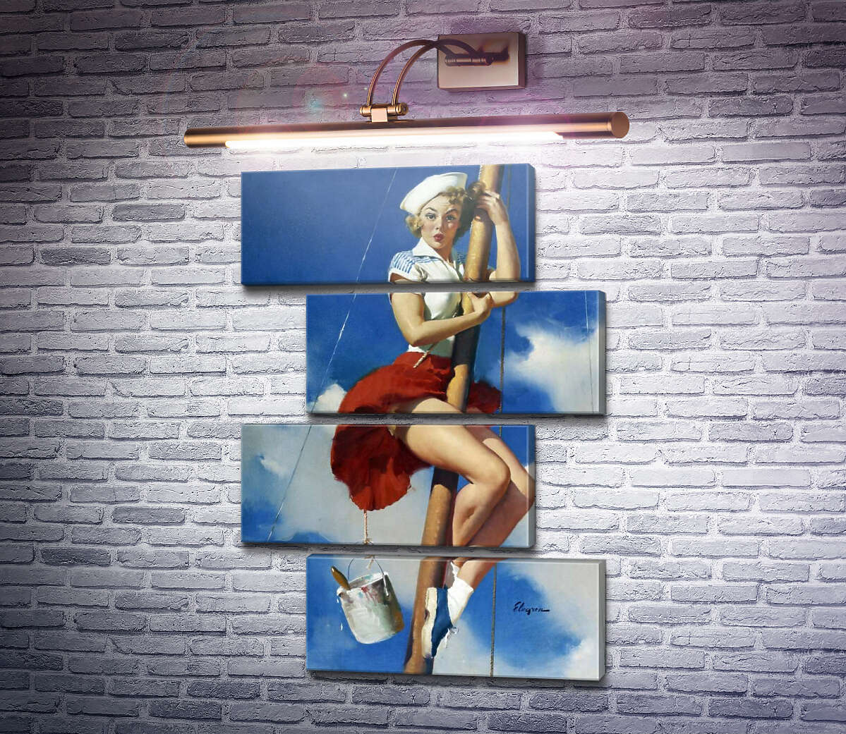 Модульная картина Милашка на мачте (Модуль №23) Джил Элвгрен (Gil Elvgren) Модульная картина Милашка на мачте (Модуль №23) Джил Элвгрен (Gil Elvgren)