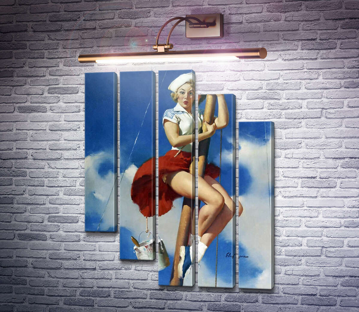 Модульная картина Милашка на мачте (Модуль №28) Джил Элвгрен (Gil Elvgren) Модульная картина Милашка на мачте (Модуль №28) Джил Элвгрен (Gil Elvgren)