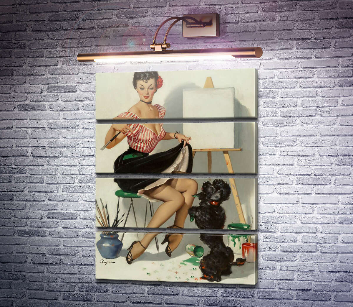 Модульна картина Помічник (Модуль №22) Джил Елвгрен (Gil Elvgren) Модульна картина Помічник (Модуль №22) Джил Елвгрен (Gil Elvgren)