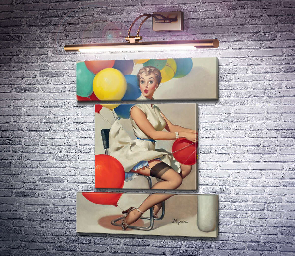 Модульна картина Зліт (Модуль №18) Джил Елвгрен (Gil Elvgren) Модульна картина Зліт (Модуль №18) Джил Елвгрен (Gil Elvgren)