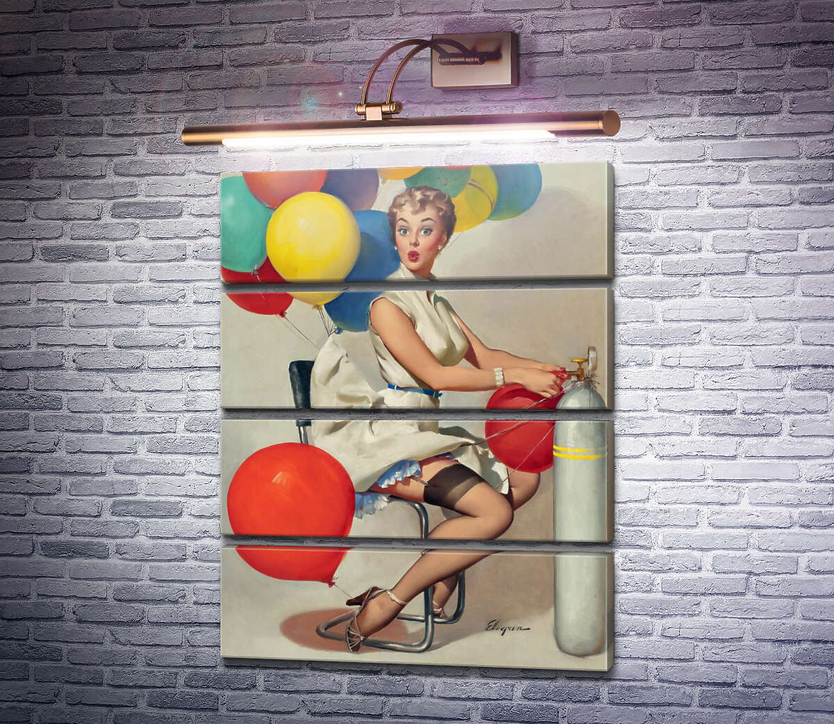 Модульна картина Зліт (Модуль №22) Джил Елвгрен (Gil Elvgren)