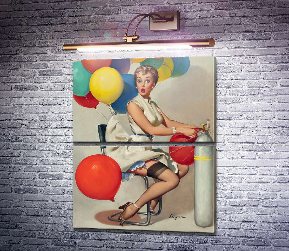 Модульная картина Взлет (Модуль №7) Джил Элвгрен (Gil Elvgren) Модульная картина Взлет (Модуль №7) Джил Элвгрен (Gil Elvgren)