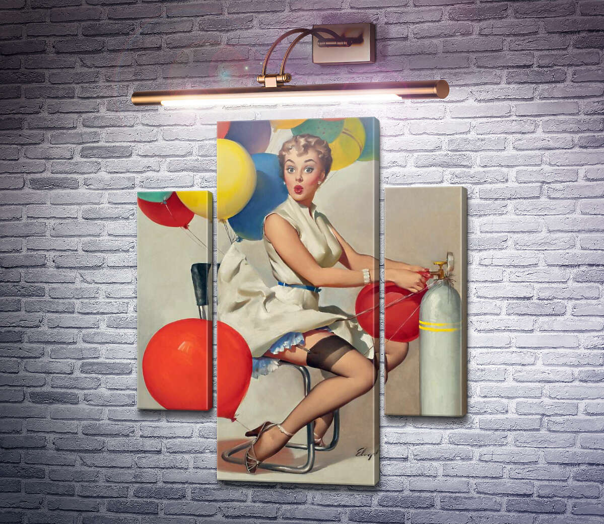 Модульна картина Зліт (Модуль №5) Джил Елвгрен (Gil Elvgren) Модульна картина Зліт (Модуль №5) Джил Елвгрен (Gil Elvgren)
