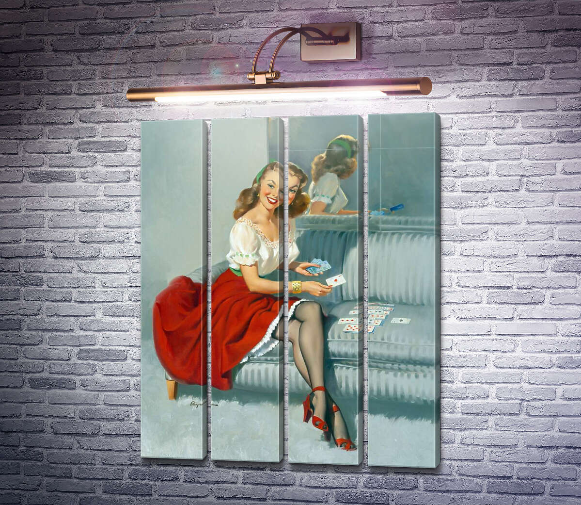 Модульна картина Туз чирвей (Модуль №24) Джил Елвгрен (Gil Elvgren)