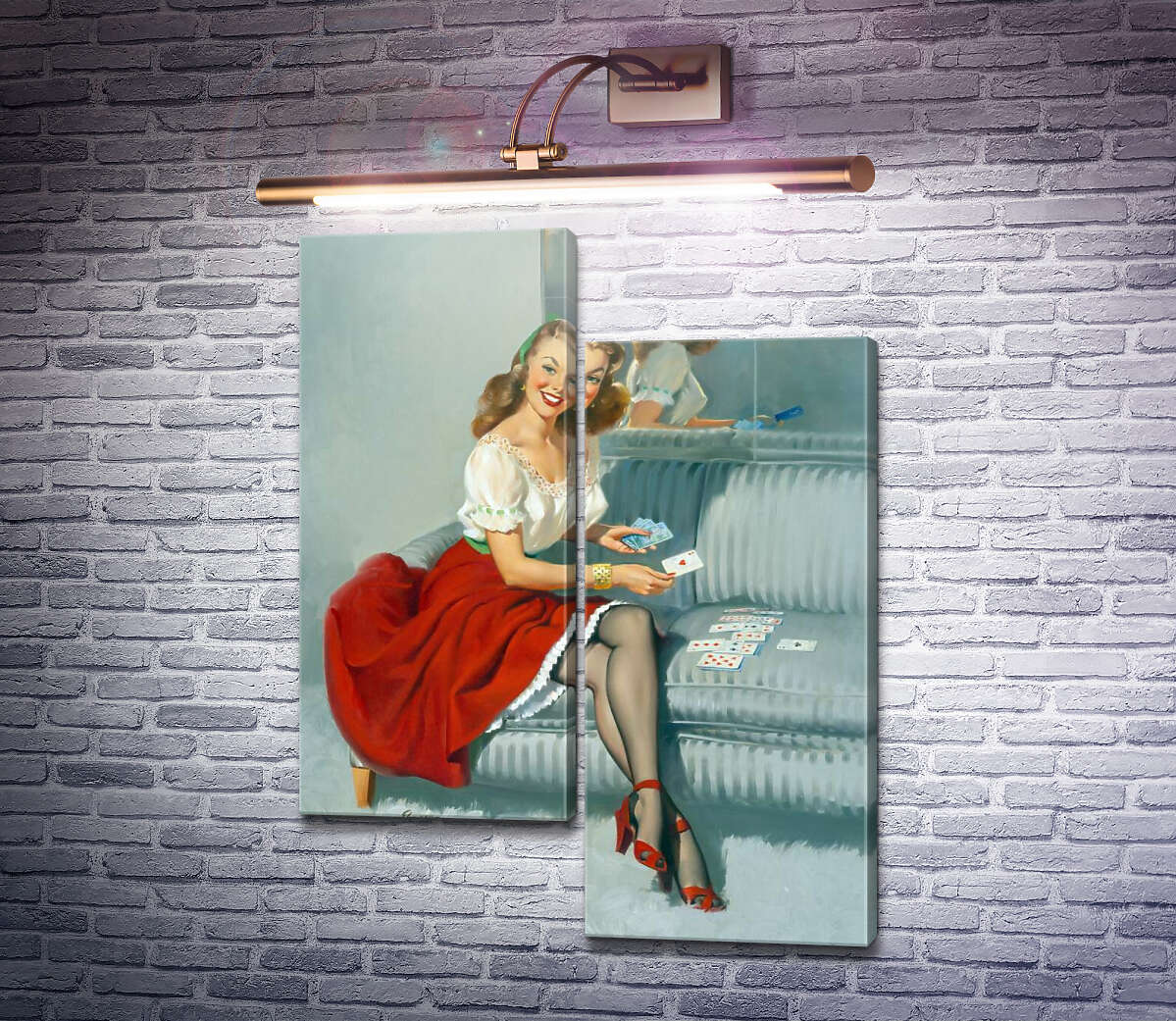 Модульна картина Туз чирвей (Модуль №9) Джил Елвгрен (Gil Elvgren) Модульна картина Туз чирвей (Модуль №9) Джил Елвгрен (Gil Elvgren)