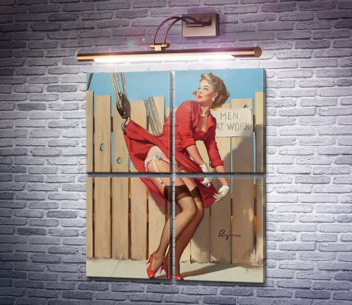 Модульная картина Хороший улов (Модуль №25) Джил Элвгрен (Gil Elvgren) Модульная картина Хороший улов (Модуль №25) Джил Элвгрен (Gil Elvgren)