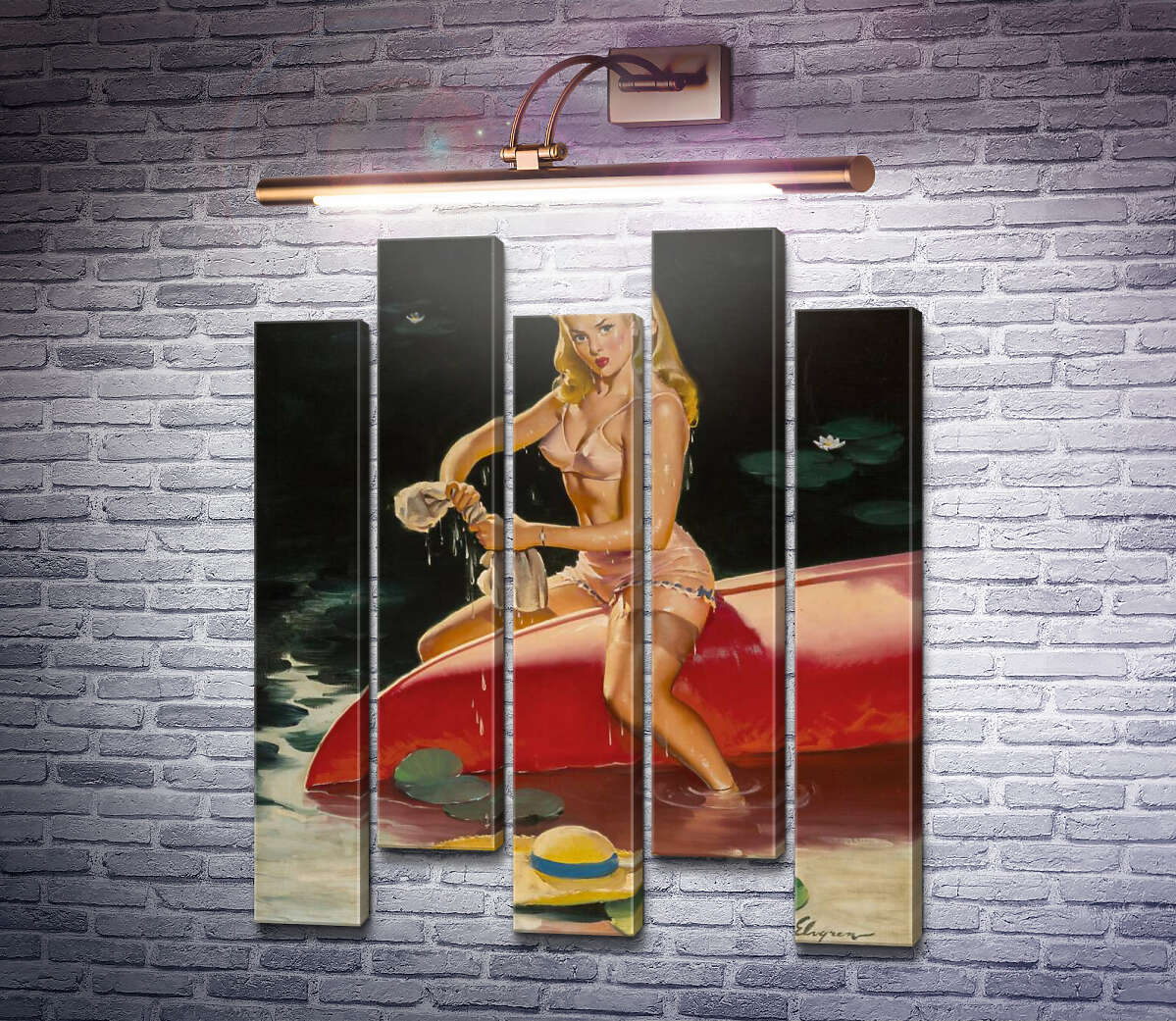 Модульна картина Корабельна аварія (Модуль №30) Джил Елвгрен (Gil Elvgren)