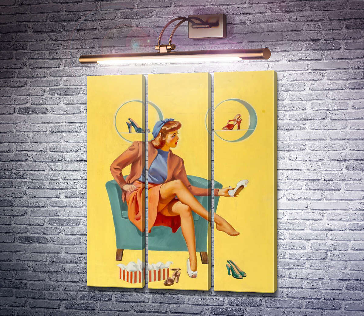 Модульная картина Привлекательная пара (Модуль №2) Джил Элвгрен (Gil Elvgren) Модульная картина Привлекательная пара (Модуль №2) Джил Элвгрен (Gil Elvgren)