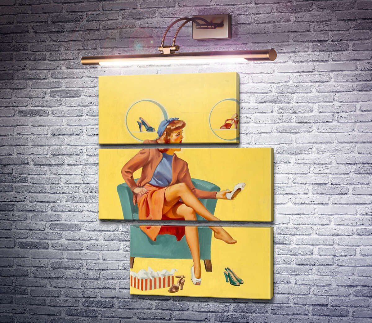 Модульна картина Приваблива пара (Модуль №16) Джил Елвгрен (Gil Elvgren)