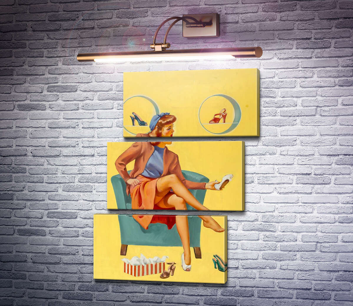 Модульна картина Приваблива пара (Модуль №17) Джил Елвгрен (Gil Elvgren)