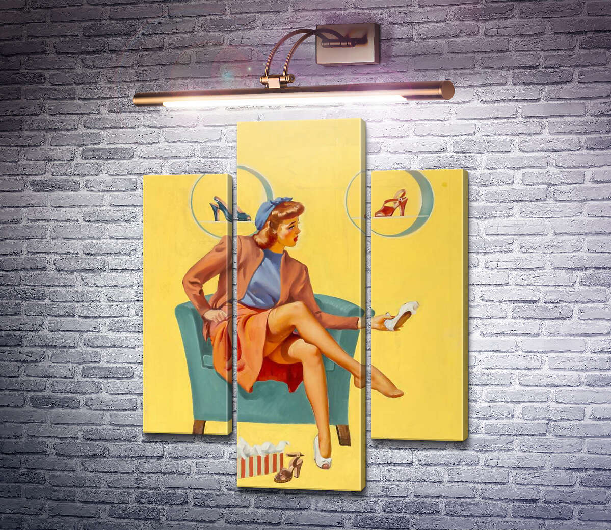 Модульна картина Приваблива пара (Модуль №10) Джил Елвгрен (Gil Elvgren)