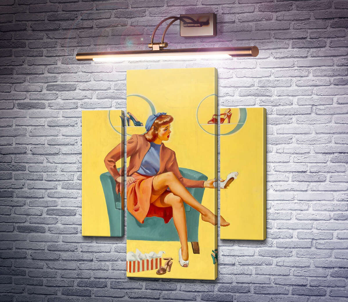 Модульная картина Привлекательная пара (Модуль №5) Джил Элвгрен (Gil Elvgren) Модульная картина Привлекательная пара (Модуль №5) Джил Элвгрен (Gil Elvgren)