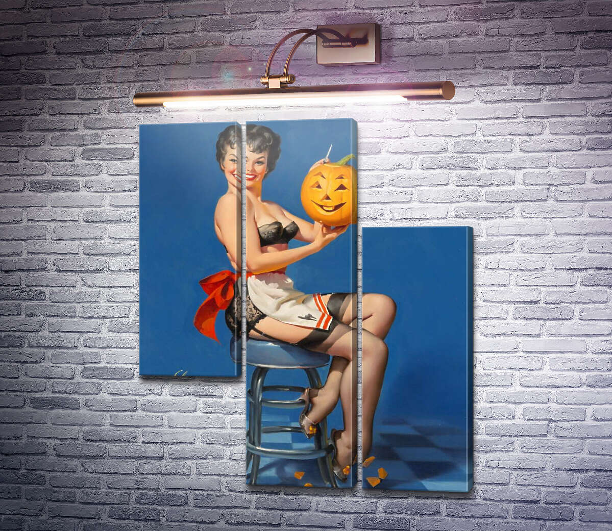 Модульная картина Улыбки (Модуль №13) Джил Элвгрен (Gil Elvgren)