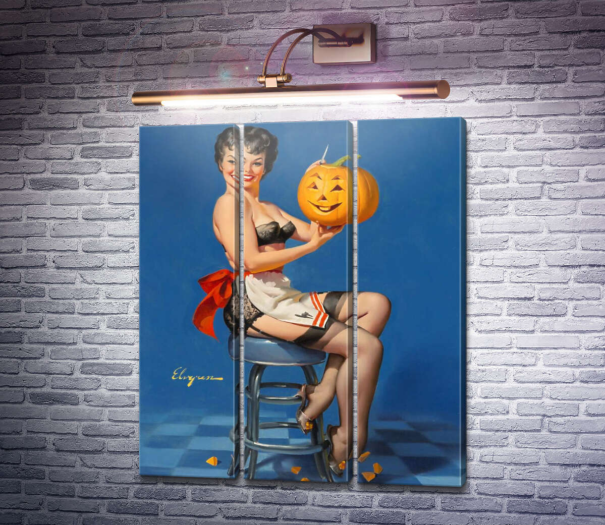 Модульна картина Посмішки (Модуль №2) Джил Елвгрен (Gil Elvgren)