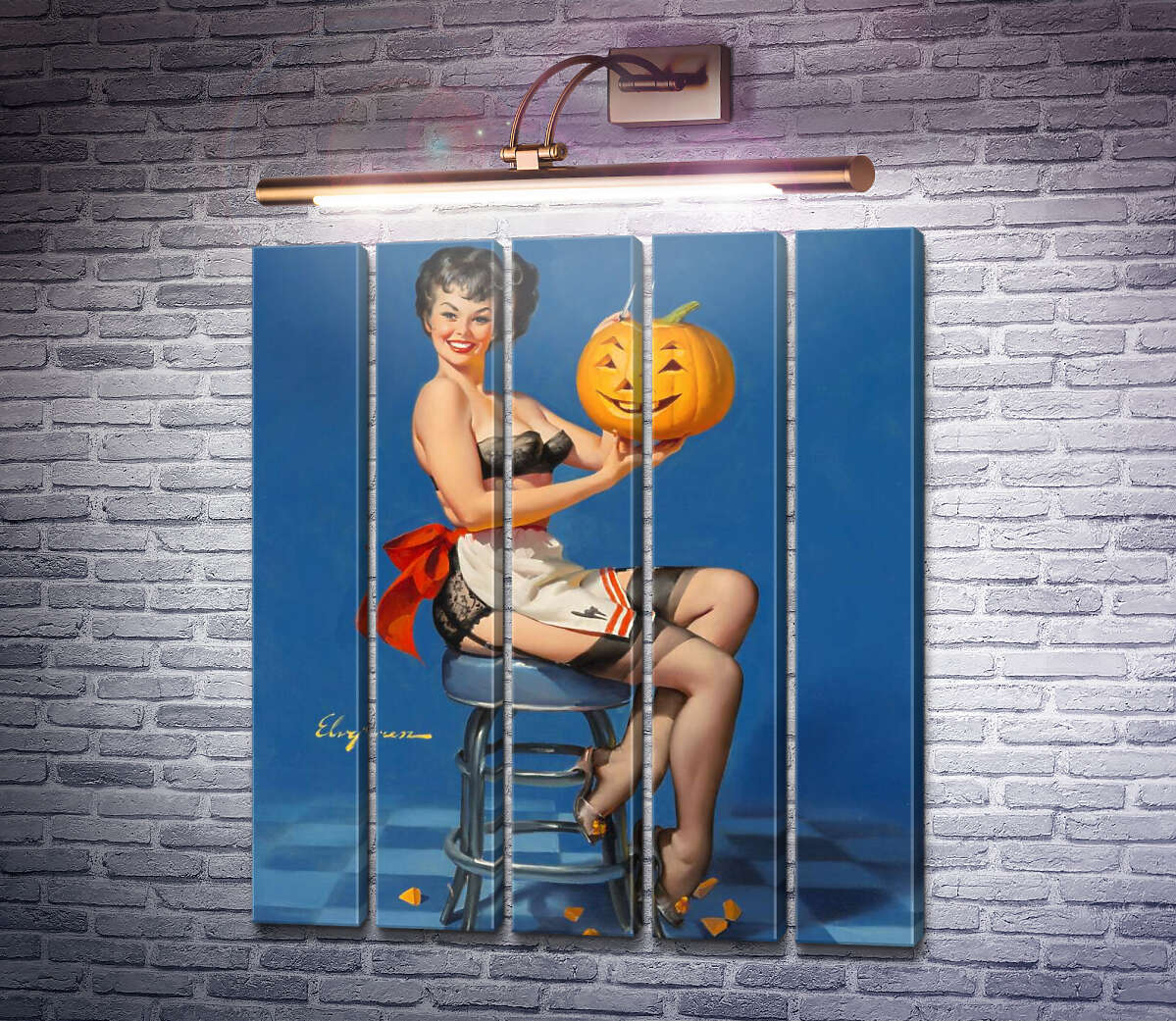 Модульная картина Улыбки (Модуль №26) Джил Элвгрен (Gil Elvgren)